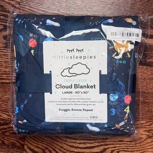 Little Sleepies Triple Layer Cloud Blanket - Navy Solar Explorers Print